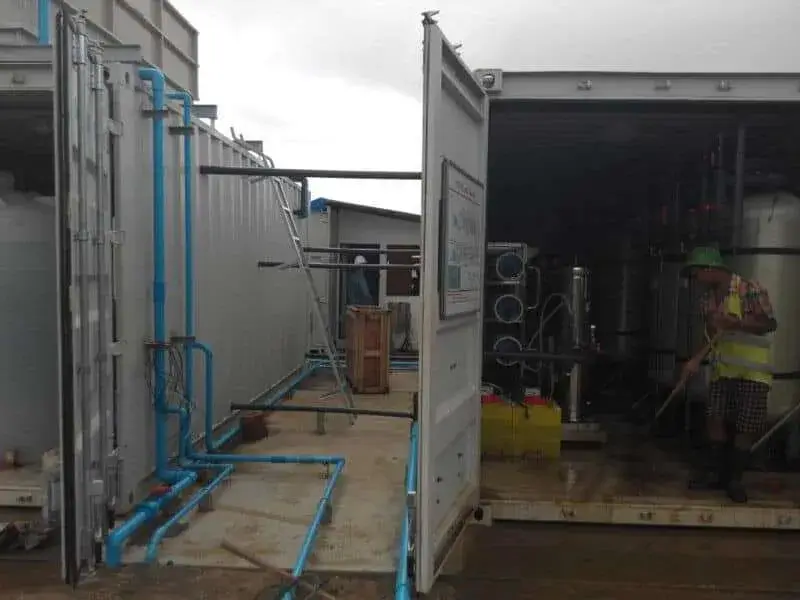 100TPD Equipamento móvel de abastecimento de água 100TPD Equipamento móvel de abastecimento de água
